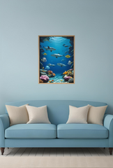 Ganfaner Under the Sea Canvas Wall Art: Shells Whisper, a Tide of Charm on Your Walls
