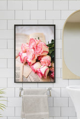 Blush Bloom: Pink Rose Canvas Art