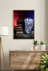 "Melting Time: Salvador Dali Inspired Surreal Canvas Art"