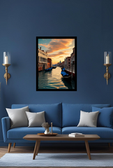 Ganfaner Venice Canvas Wall Art: Gondolas Glide, Canals Glow—Walls That Breathe Italian Charm