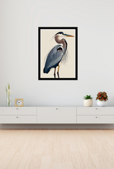 Heron Canvas Wall Art Poster
