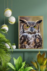 Owl Canvas Wall Art Poster