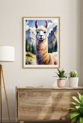 Mountain Majesty: Llama Canvas Wall Art