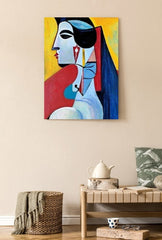 Cubist Muse: Picasso-Inspired Canvas Art