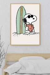 Surf's Up Snoopy: Beach Canvas Art