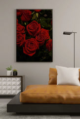 Velvet Red Rose Canvas: Timeless Elegance for Your Home