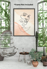 Minimalist Line Art Poster – Minimalist Bedroom Art, Simple Wall Decoration, Modern Line Drawing Wall Art by Ganfaner