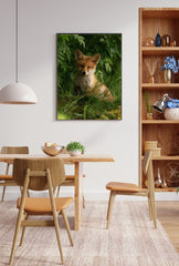 Whispering Woods: Fox Cub Canvas Art