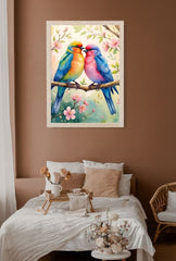Spring Serenade: Love Birds Canvas Art
