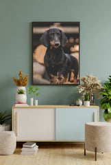 Dapper Dachshund Portrait Canvas Art