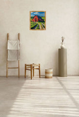 Rustic Red Barn Canvas: Farmhouse Charm for Your Walls