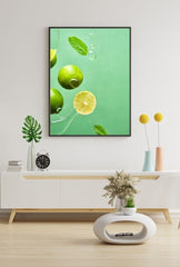Lime Zest: Vibrant Green Canvas Wall Art