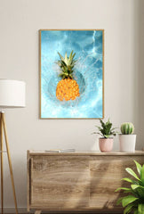 Tropical Splash: Pineapple Canvas Art