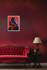 Vader's Fury: Abstract Star Wars Canvas Art