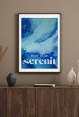 Calming Blue Canvas Wall Art - Serene and Modern Decor