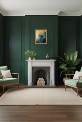 Glimmering Tides: Shiny Canvas Wall Art