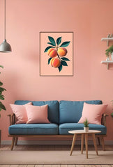 Sweet Peach Grove: Fruity Canvas Art