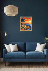 Sicilian Sunset: Coastal Canvas Art