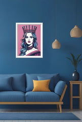 "Ganfaner's Violet Bloom" - Purple Floral Canvas Wall Art