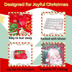 Ganfaner 10-Pack Empty Christmas Advent Calendar Boxes to Fill, 24-Cavity DIY Countdown Treat Gift Boxes, Fillable Cardboard Advent Calendar 12"x8"x1.2"