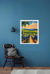 Vineyard Canvas Wall Art: Bring the sun-soaked vineyard scenery into your daily space quietly