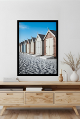 Wall Art Canvas: Beach Huts Bringing Coastal Charm-Ganfaner