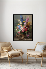 Gorgeous Wall Art Canvas Famous Painting Flower Cart for Cozy Home Touches-Ganfaner