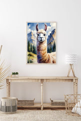 Mountain Majesty: Llama Canvas Wall Art