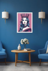 "Ganfaner's Violet Bloom" - Purple Floral Canvas Wall Art