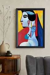 Cubist Muse: Picasso-Inspired Canvas Art