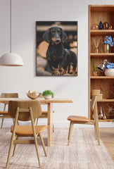 Dapper Dachshund Portrait Canvas Art