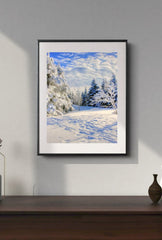 Winter Wonderland Canvas Wall Art – Snowy Landscape Home Decoration