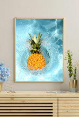 Tropical Splash: Pineapple Canvas Art