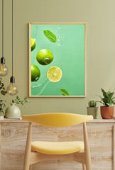 Lime Zest: Vibrant Green Canvas Wall Art