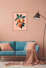 Sweet Peach Grove: Fruity Canvas Art