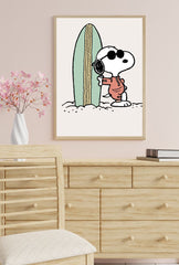 Surf's Up Snoopy: Beach Canvas Art