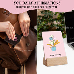 跨境60张女性信念卡鼓励勇敢肯定卡每日激励搞怪恶作剧积极的女孩