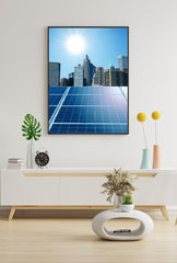 City of the Future: Solar Panel Canvas Art