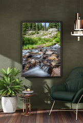 Rocky Mountain Stream: Tranquil Canvas Art