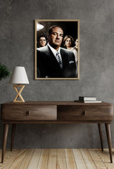 Sopranos: Tony's Crew Canvas Art - HBO Mafia Drama