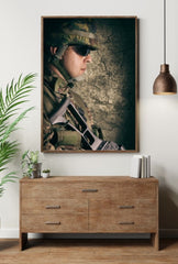 Silent Sentinel Canvas Art - Military Soldier Wall Decor