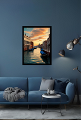 Ganfaner Venice Canvas Wall Art: Gondolas Glide, Canals Glow—Walls That Breathe Italian Charm