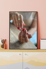 Rainbow Nail Art Canvas: Chic Style for Fashion-Forward Decor