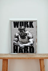 Arnold: Work Hard - Motivation Canvas Art