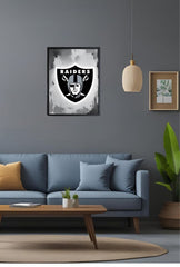 "Ganfaner's Silver & Black" - Raiders Canvas Wall Art (Holidaypac)