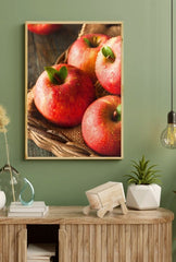 Crimson Harvest: Fresh Apple Canvas Art