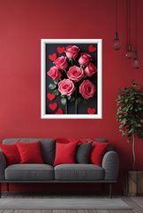 Ganfaner Valentine's Day Canvas Wall Art: Love Stitched in Color, Walls That Blush With Affection