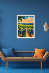 Vineyard Canvas Wall Art: Bring the sun-soaked vineyard scenery into your daily space quietly