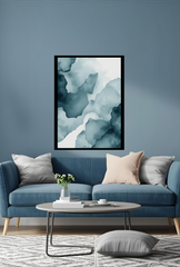 Wall Art Canvas: Duck Egg Blue That Breathes Softness-Ganfaner