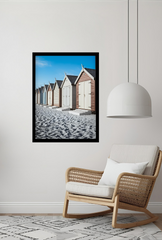 Wall Art Canvas: Beach Huts Bringing Coastal Charm-Ganfaner